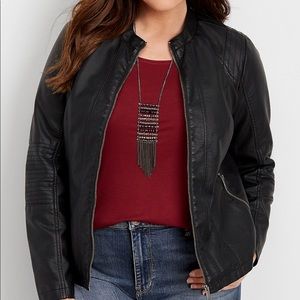 Maurices Plus Size 2 Black Leather Jacket